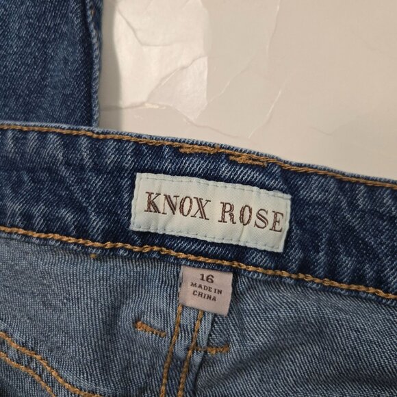 Knox Rose Women's Size 16 Embroidered Jeans Straight Leg Medium Wash - Picture 9 of 13